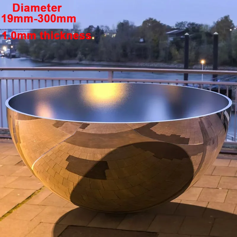 Afbeelding 6: 1 Stuks 304 Spiegel Gepolijst Roestvrij Staal Half Bal Holle Halfrond 1.0 Mm 1.5 Mm 2.0 Mm dikke Decoratieve Dome Cap Voor Ambachten