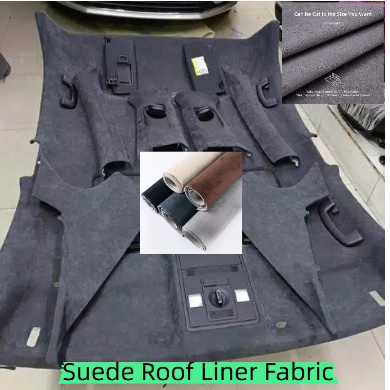 

Suede Fabric Headliner Roof Fabric Interior Trim DIY Repair Replacement Foam Backing Fabrics for Car Truck RV 100/200/300x150cm
