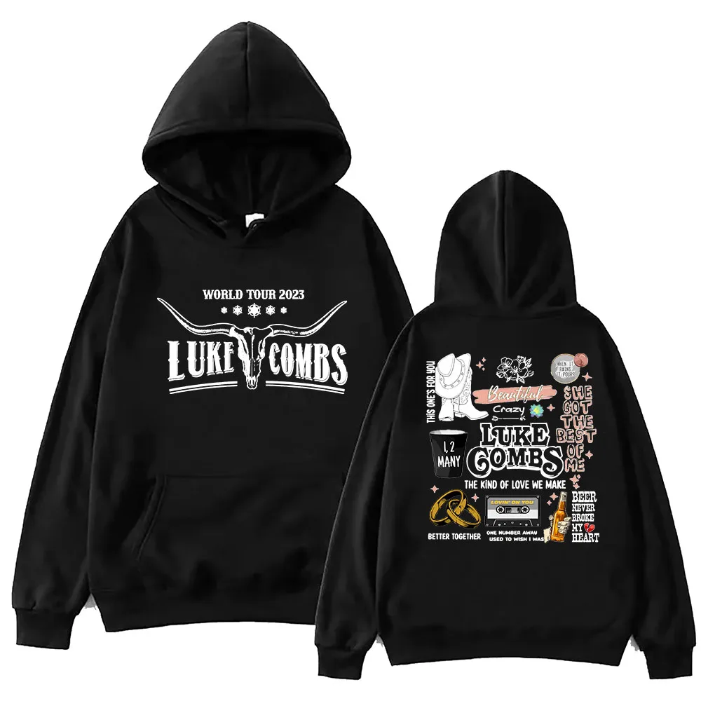 

Luke Combs 2024 Tour Hoodie Harajuku Hip Hop Pullover Tops Sweatshirt