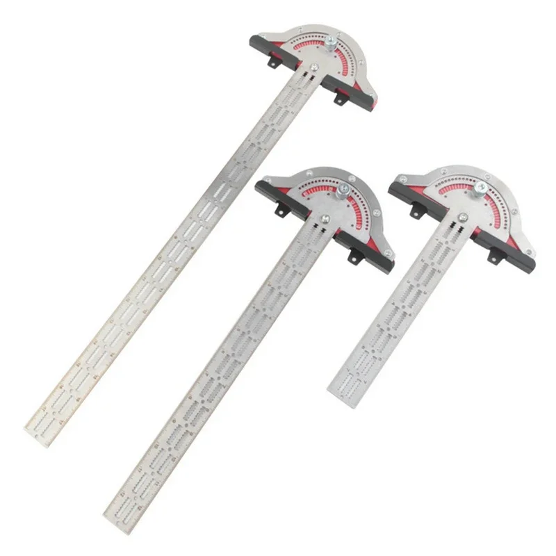 Woodworkers Edge Rule Woodworking Protractor Measure Tool Protractor Round Head Rotary Accuracy Angle Rule Carpentry Tool