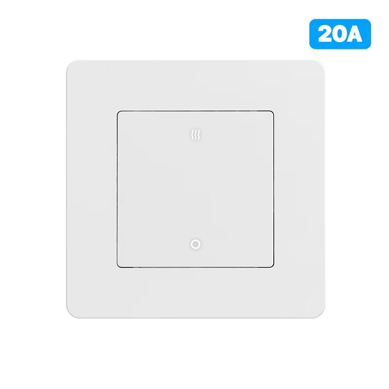 B29C-Tuya 20A Zigbee Smart Heater AC Switch High Load Electricity Monitor Double Pole App Remote Control Support Alexa