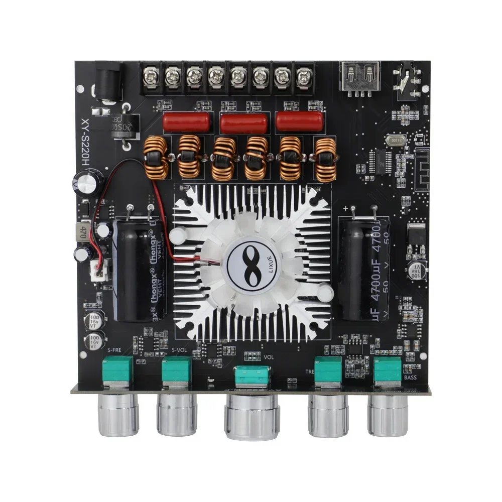 XY-S220H 2.1 Channel TDA7498 for Bluetooth Power Amplifier Board Module High Bass Subwoofer 160W*2+220W NEW