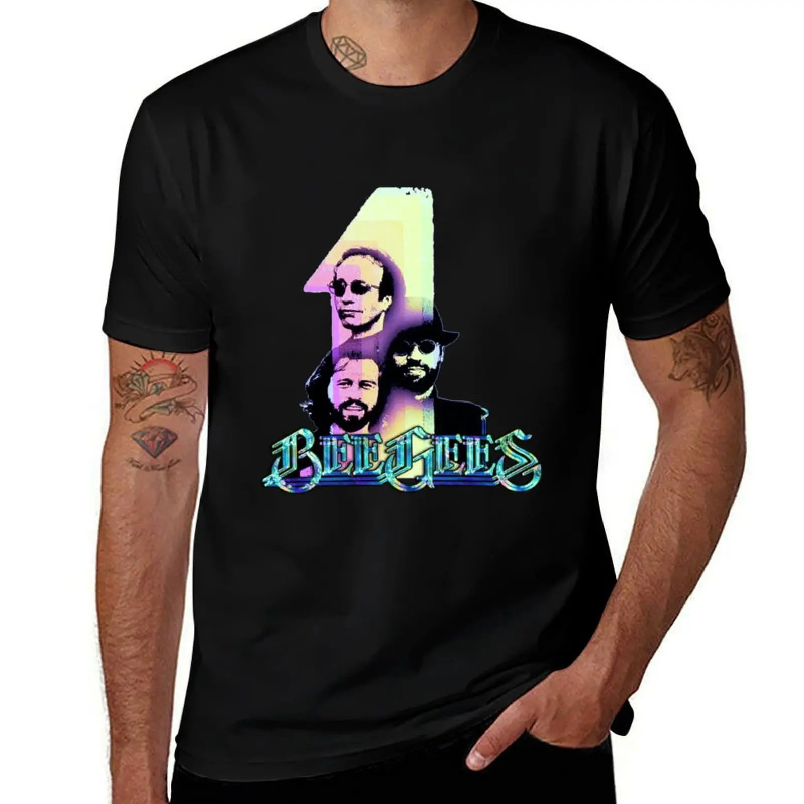 T-shirt Bee Gees One Stayin Alive - Saturday Night Fever, t-shirt imprimé Street Art