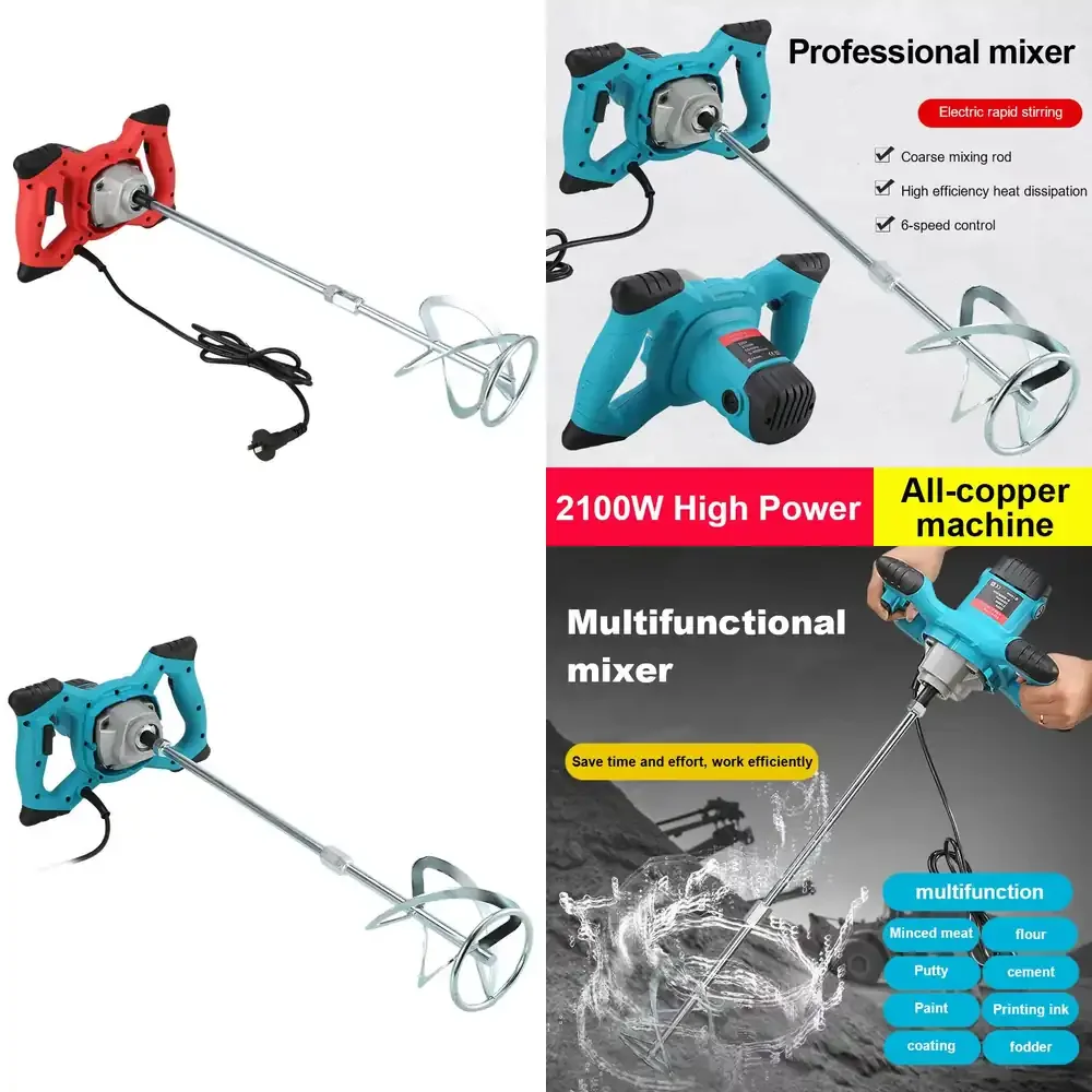 

Concrete Mixer Machine 2100W Cement Mixer Mixing Drill Tool for Concrete Cement Mortar Electric Concrete Mixer