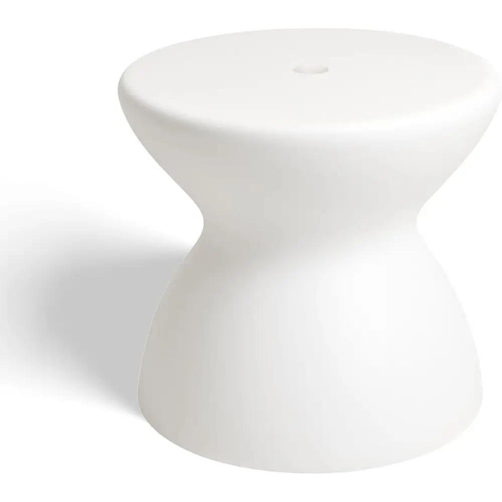 

White 1.5 Hole Pool Umbrella Table for Patios, Docks, and In-Water Use up to 12 Deep, Made in USA