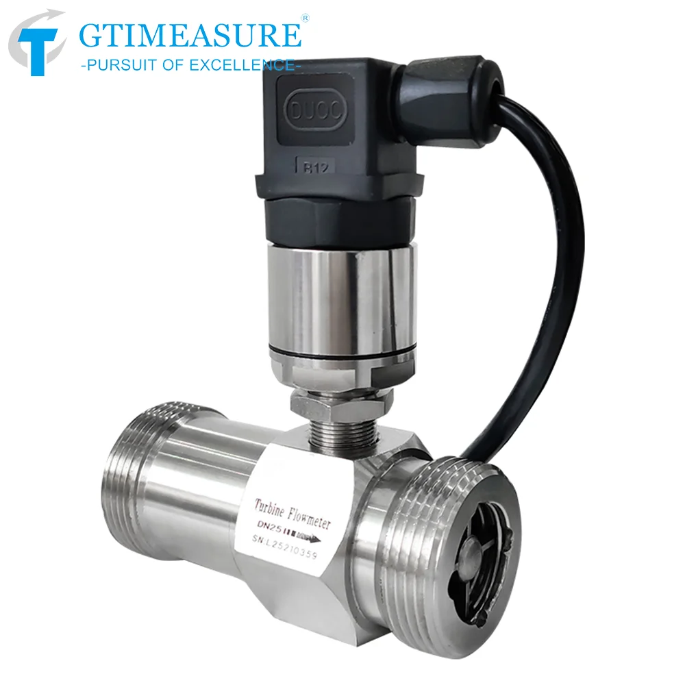 DN20 DN15 4-20mA Thread Connection DN32 DN50 Turbine Flow Meter For Water Diesel Petrol Alcohol Oil Flow Measurement