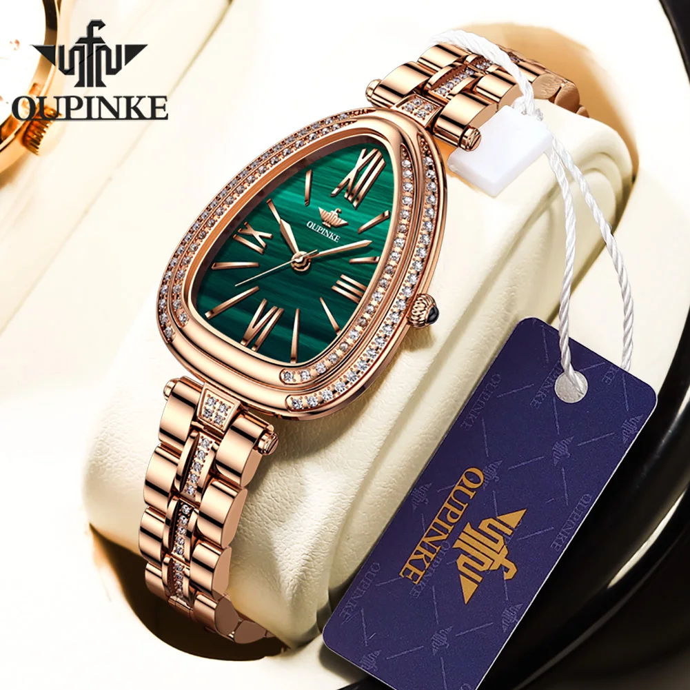 OUPINKE 3192 Женские часы Роскошные элегантные кварцевые наручные часы Водонепроницаемые женские часы Набор браслетов с нерегулярным циферблатом Аутентичный продукт