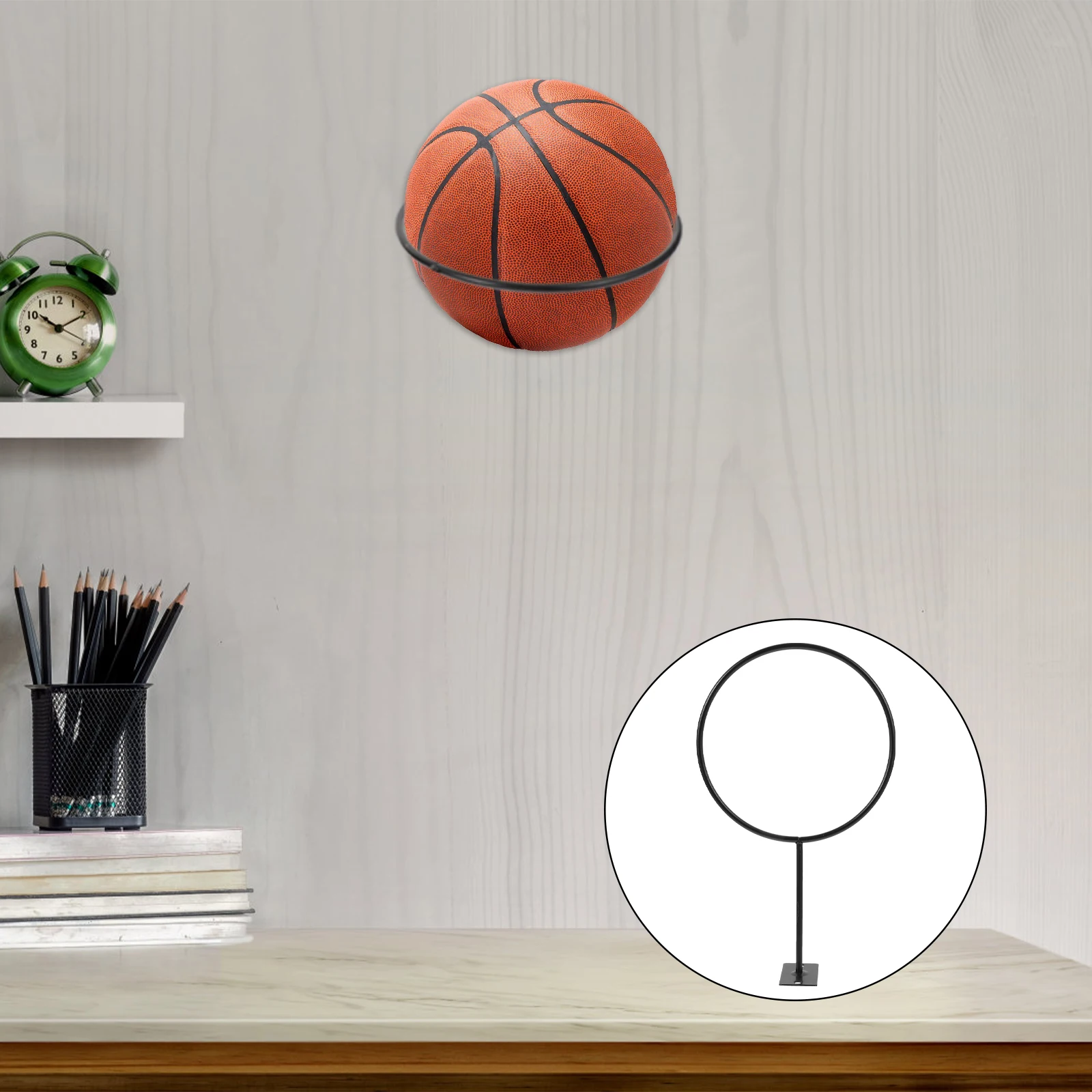 

5 Pcs Bracket Basketball Soccer Football Ball Storage Rack Storage Rack Iron Wall Mount HOLDER Black Color