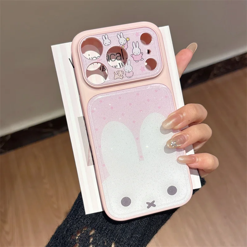 

Licensed Miffy Bunny Phone Case For iPhone 15 16 17 Pro Max Cute Lens Protector Shockproof Cover iphone 17 pro max case