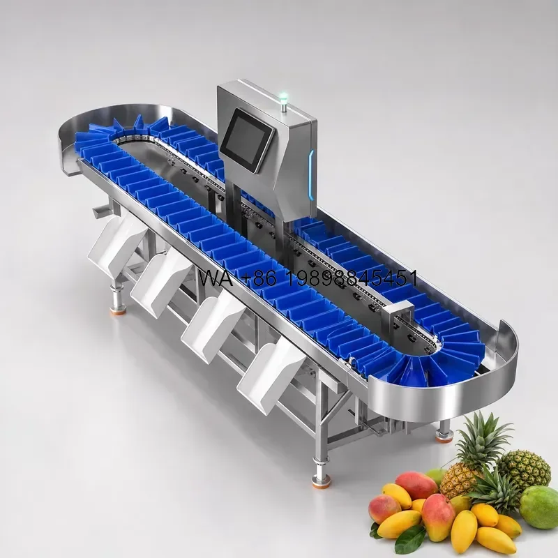 Wmwmnu Robust 300KG Fruit Vegetable Sorting Grading for Long Time Continuous Commercial Production Work