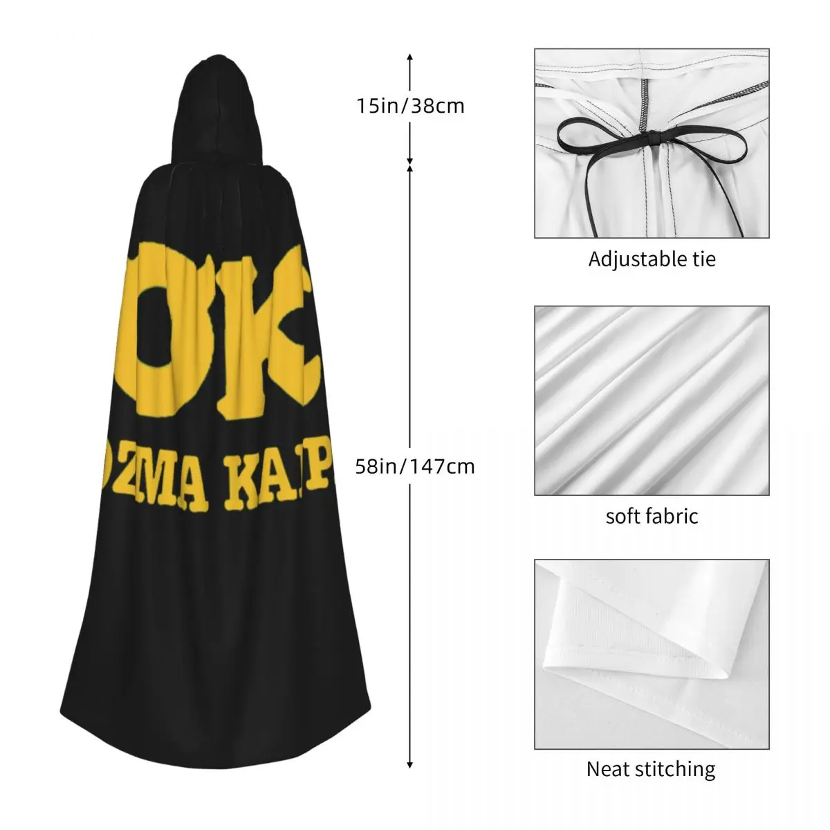 Squishy Oozma Kappa OK lange capuchon mantel heks middeleeuws kostuum cosplay Cape Halloween jas volwassen unisex