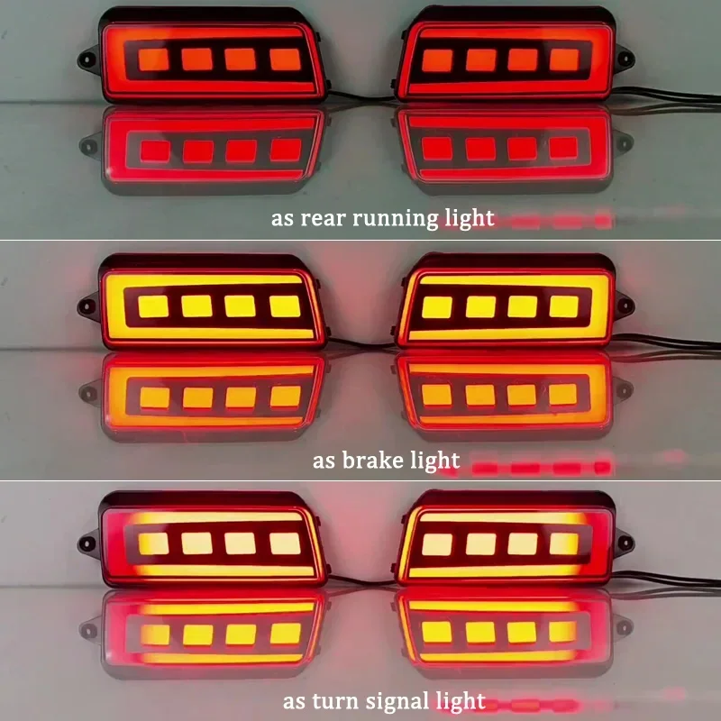 Luz do refletor traseiro do amortecedor do diodo emissor de luz, funções 3 em 1, funcionamento, freio, sinal de giro, jipe Grand Cherokee III, WK 2005-2010