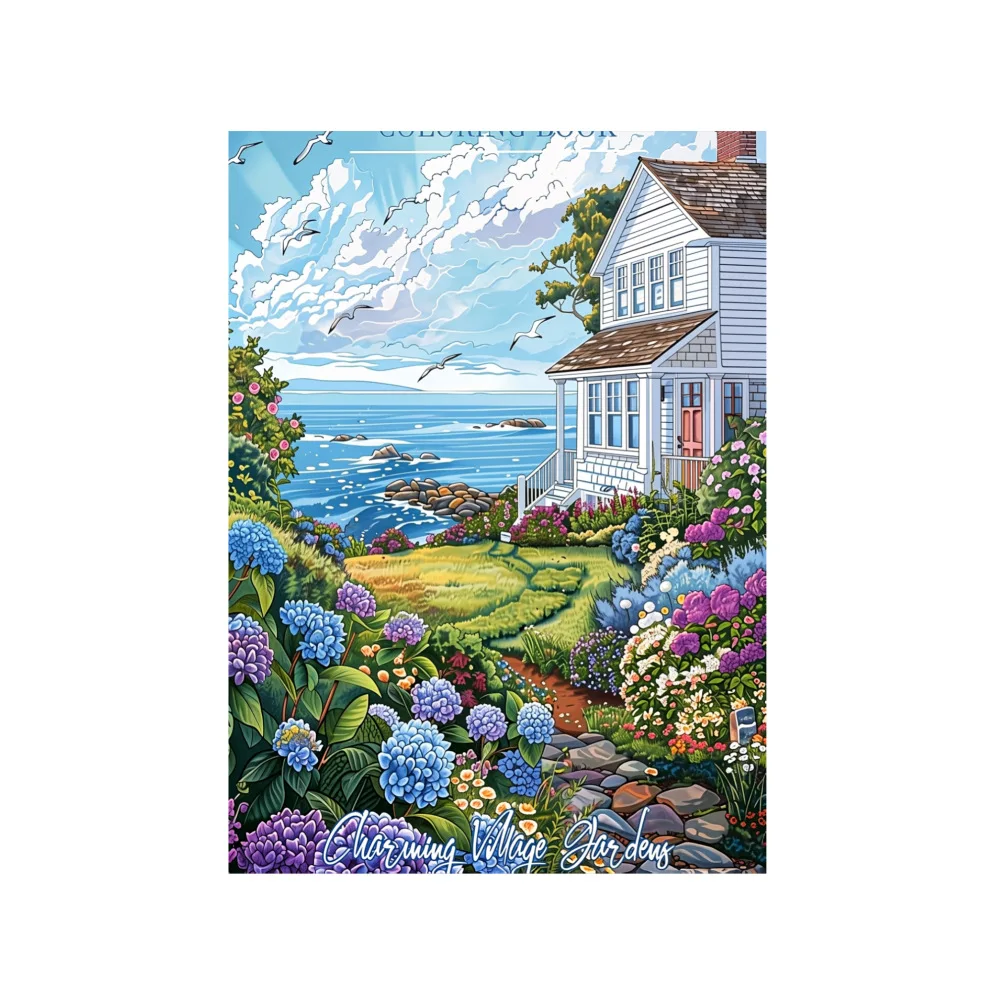 New Hot Selling A4 Charming Manor Adult Coloring Book, Easy Simple Graffiti Fill-in Notebook