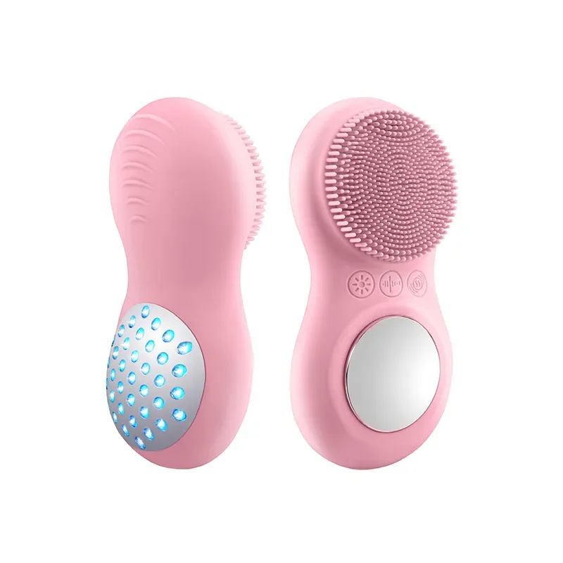 Silicone facial cleanser, electric waterproof facial , color light rejuvenation introduction facial brush