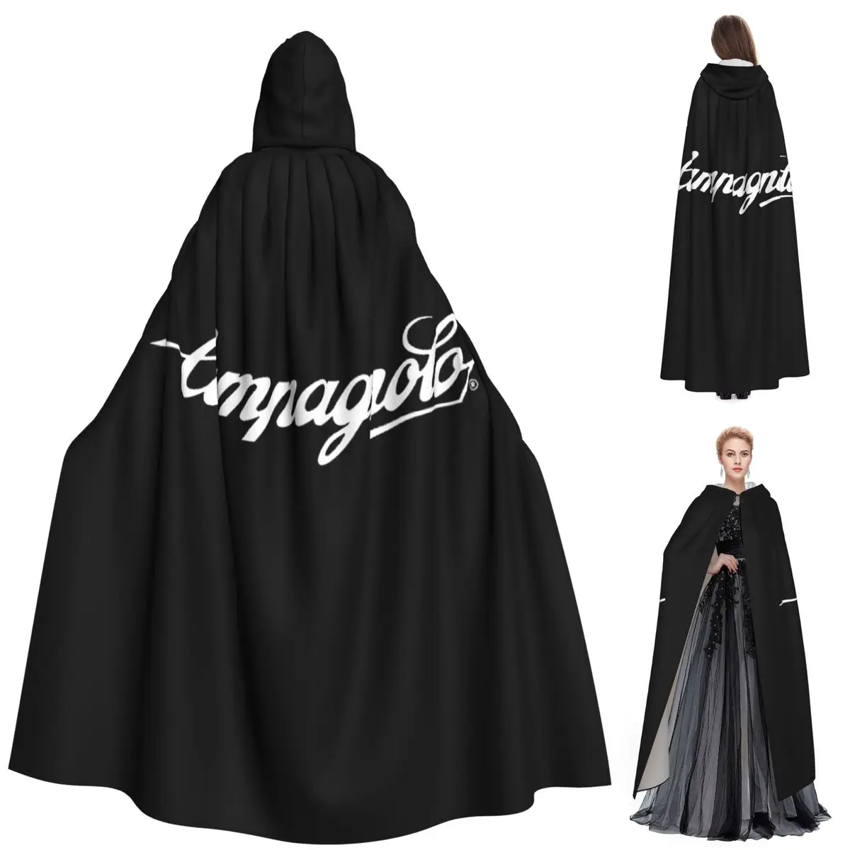 Campagnolo 2 capa longa com capuz bruxa fantasia medieval capa cosplay halloween vampiro adulto unissex