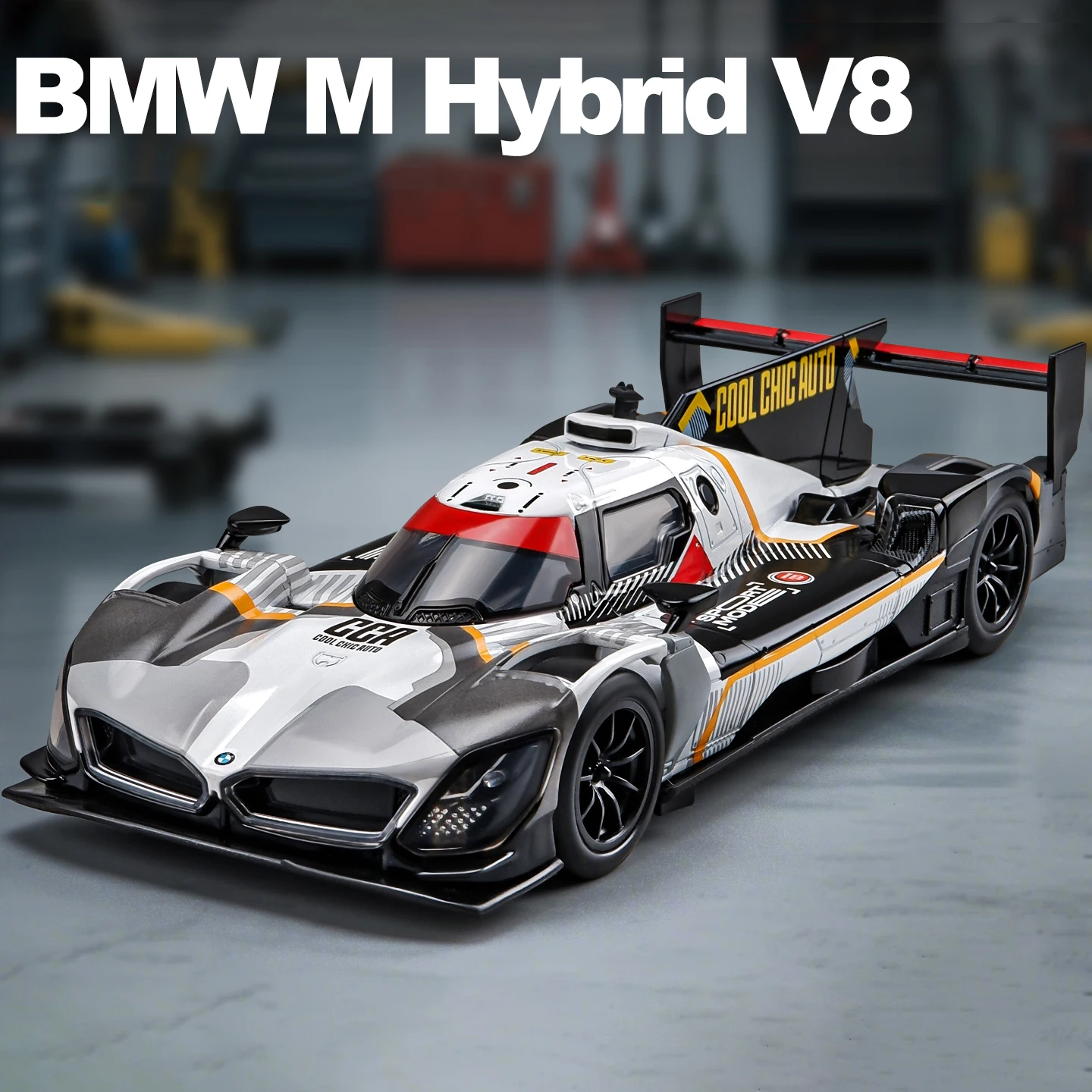 1:24 BMW M Hybrid V8 Super Racing Legering Automodel Geluid en licht Kinderspeelgoed Collectibles Verjaardagscadeau