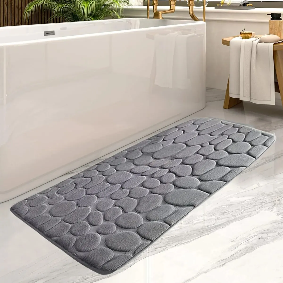 Large Bathroom Floor Mat Water Absorbent Bath Mat Door Mat Anti-slip Bathroom Mat Home Decoration