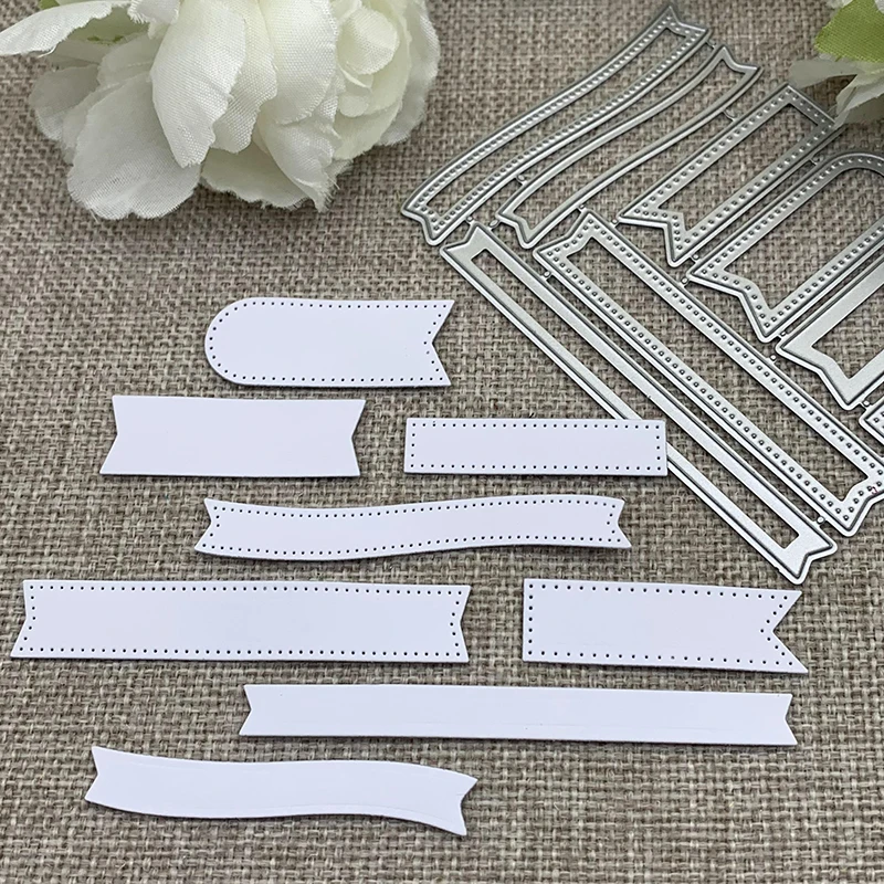 New Banner label strip frame Metal Cutting Dies Stencils For DIY Scrapbooking Decorative Handcraft Die Cutting Template Mold