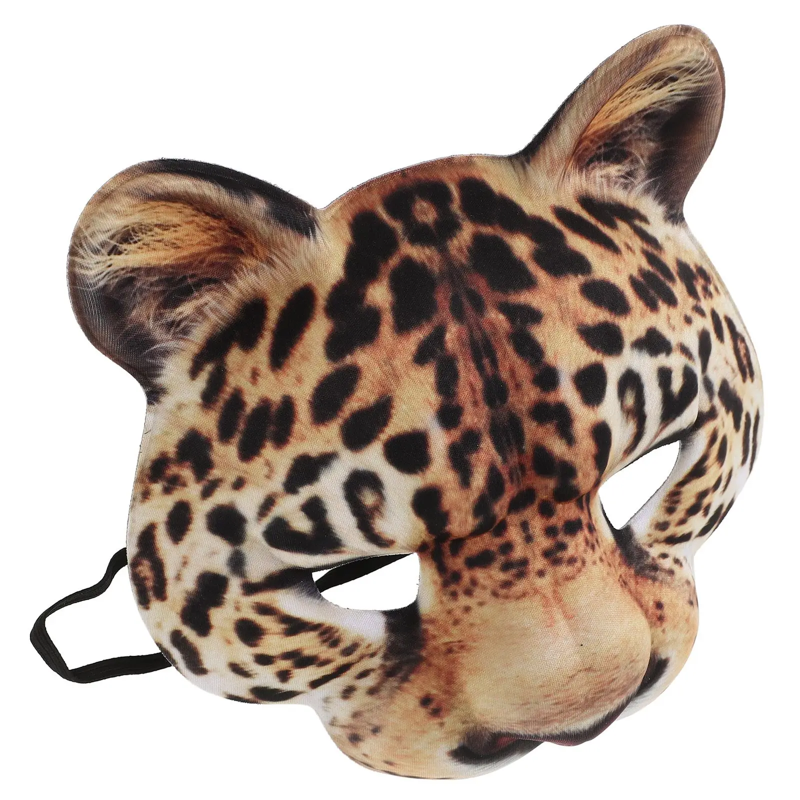 

Leopard Mask EVA Material Lightweight Reusable Decorative Prop Animal Face Cover Party Dress Up Unisex Role Play Toy Cosplay