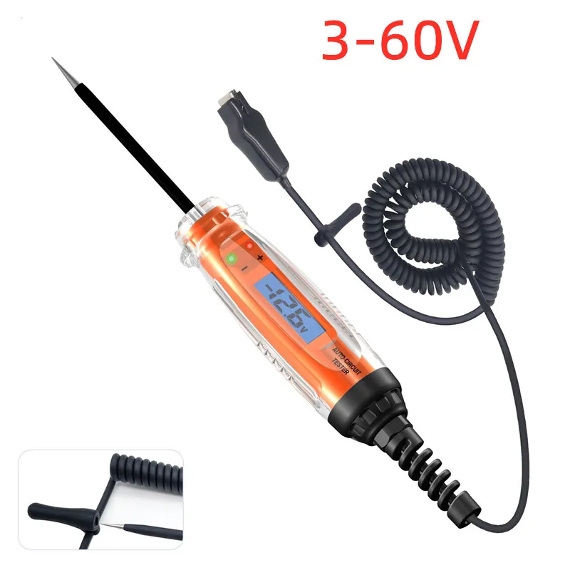 

NEW! 3-60V LED Digital Display Bidirectional Voltage Testing Portable Car Circuit Tester Automotive Maintenance Testing Tool