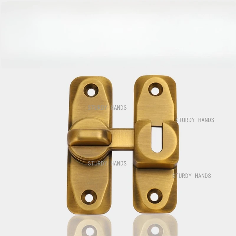 90 °   مشبك 180 °   قفل عالمي من سبائك الزنك مضاد للسرقة، مشبك صلب سميك مكشوف لباب الغرفة، مشبك دبوس للغرفة، قطعة واحدة