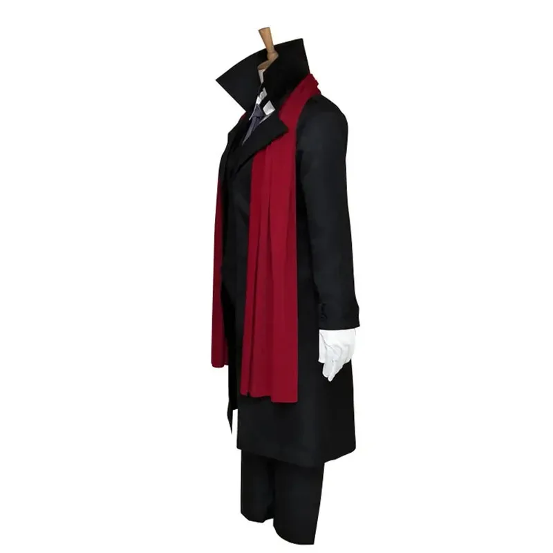 

a7d@Anime Mori Ogai Cosplay Costume Cosplay Dazai Osamu If Line Leader Windbreaker Long Jacket Coat Suit Wigs Halloween Christma