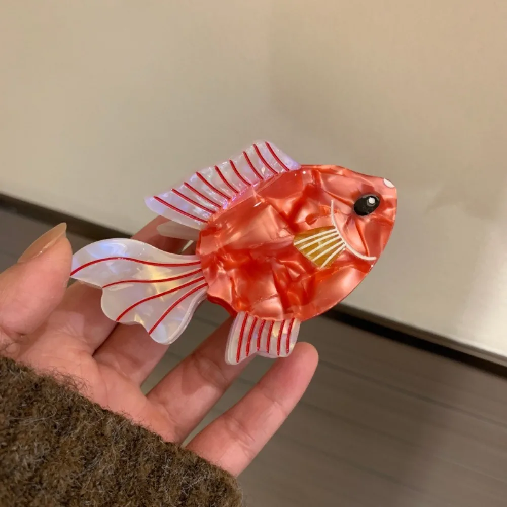 

Goldfish Acetate Ocean Animal Hair Claw Colorful Large Marine Life Fish Hair Clip Shark Clip Geometry Fish Grab Clip Girls