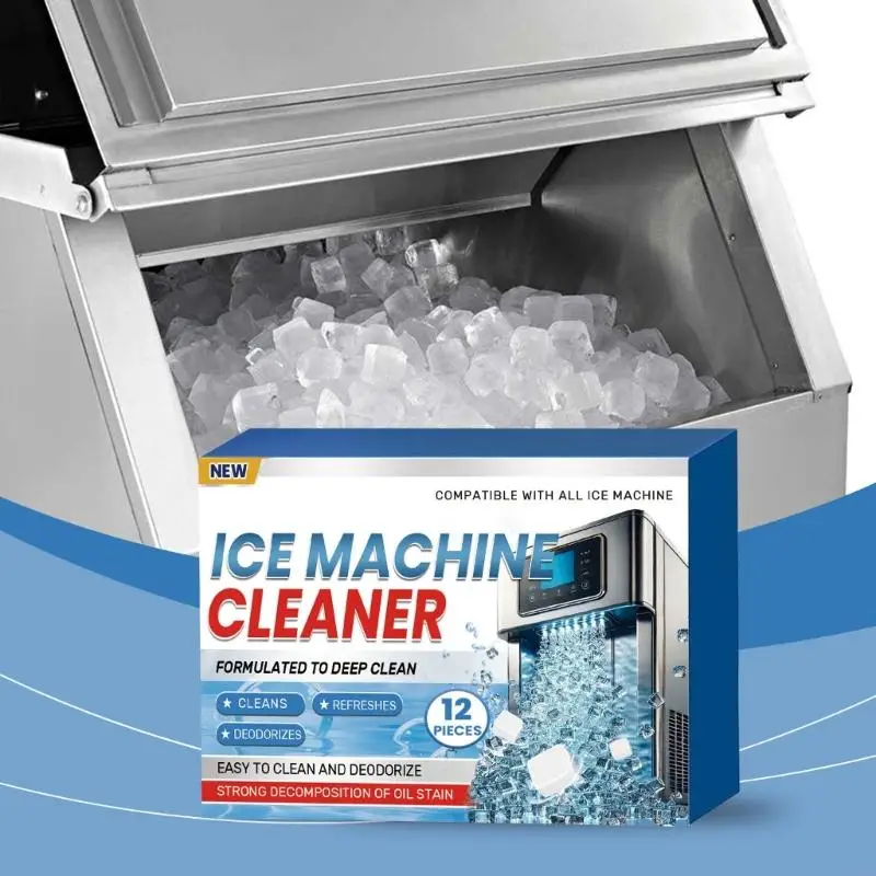 31BD 12Pieces Ice Makers Machine Descaler Tablettes pour production glace sûre hygiénique Home and Commercial