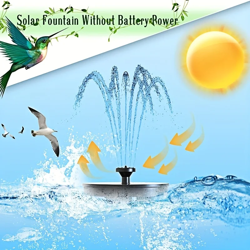 

Солнечный фонтан для сада, декор для уличного пруда и купальни для птиц, мини-комплект солнечного насоса для фонтана, водопада или бассейна