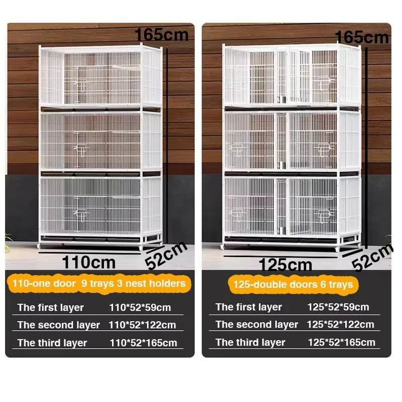 China Wholesale Solid Pattern Large Bird Parrot Cage Cheap Button Closed Parrot Pigeon Cage for Canary Breeding