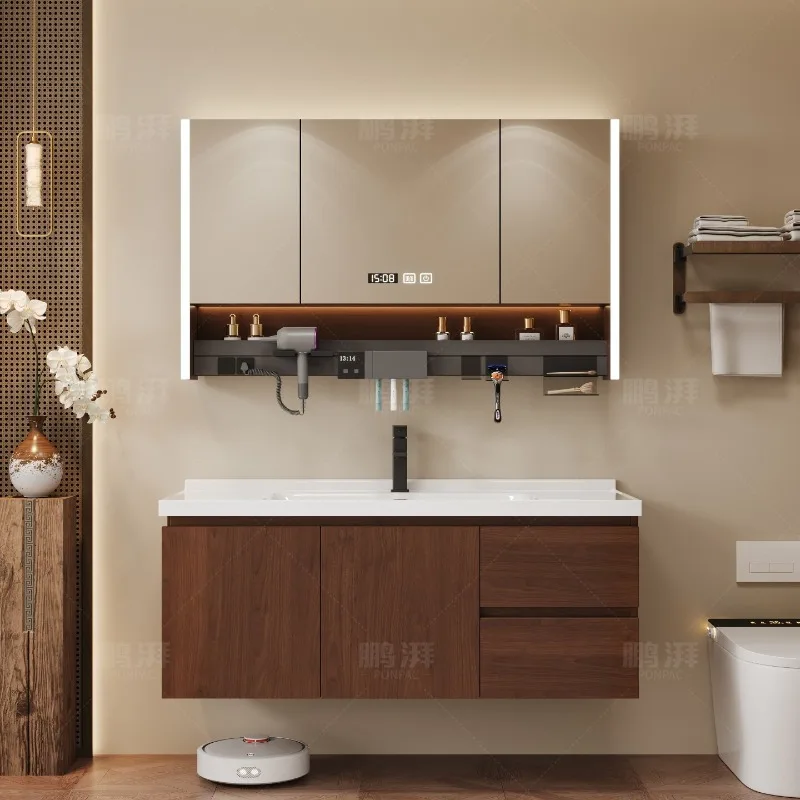 Wooden Organizer Cupboard Storage Luxury Partitions Space Saver Display Toilet Bathroom Cabinet Drawers Gabinete Home Furniture