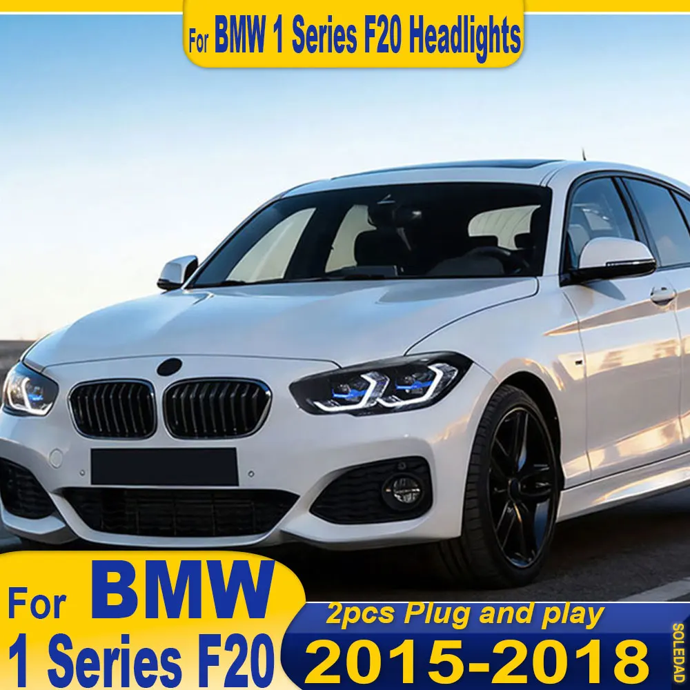 A pair Car Headlight For BMW 1 Series F20 LED Headlights 2015-2018 Head Lamp DRL Signal Projector Lens Automotive Accessories