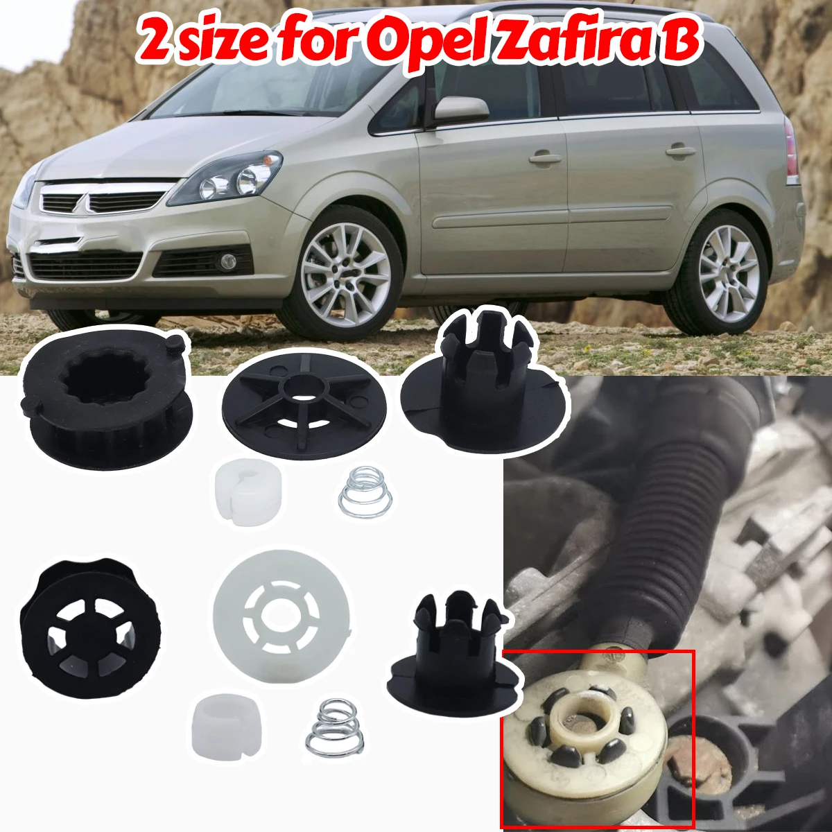Gear Shift Lever Linkage Bushing Replace Cable for Opel Zafira B 1.9 Diesel 2005-2009 Manual Sleeve Repair Kit Parts Accessories