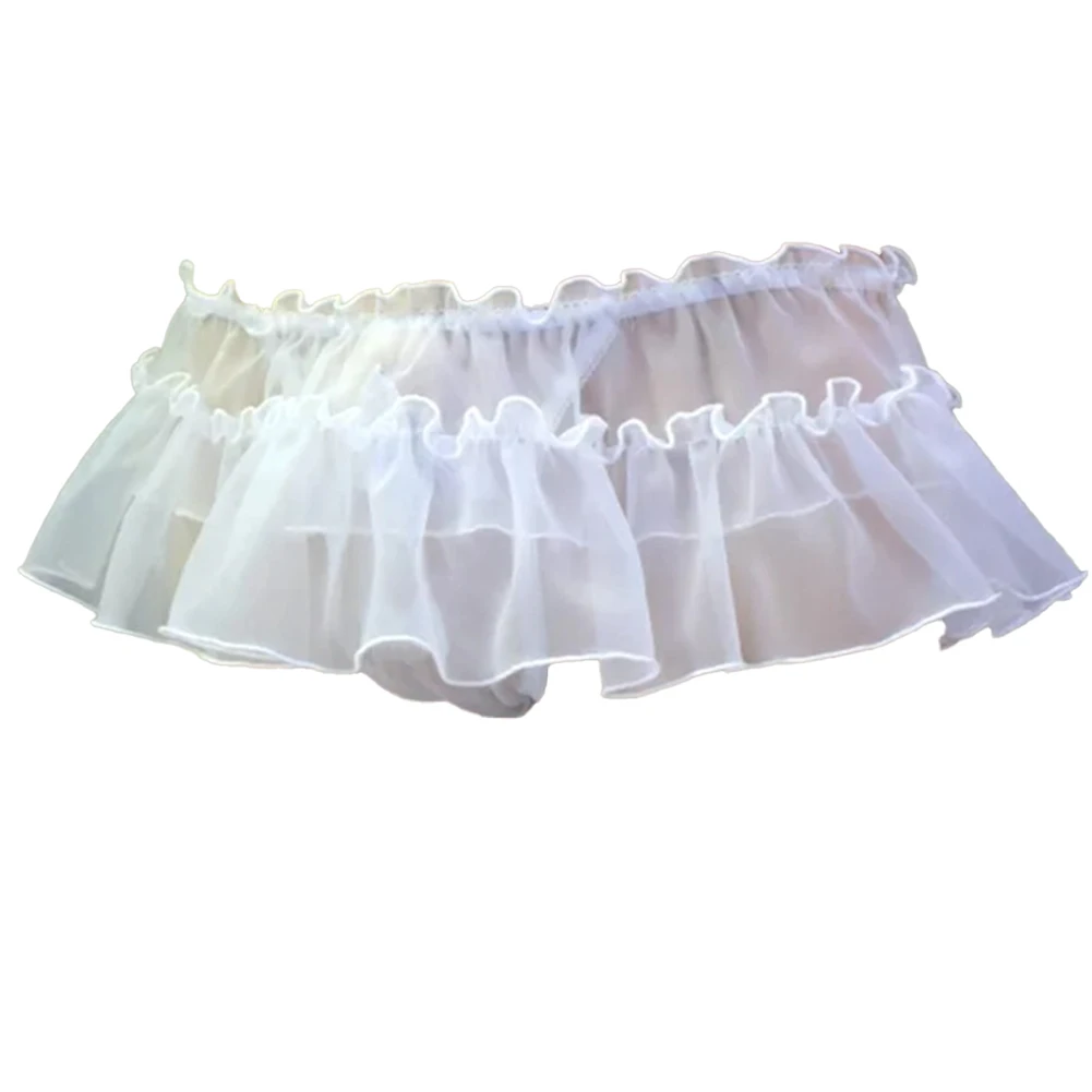 

Underwear Mens Sissy Lingerie Sissy Slight Stretch Solid Color Chiffon Crossdressing Underwear High Elastic Comfy