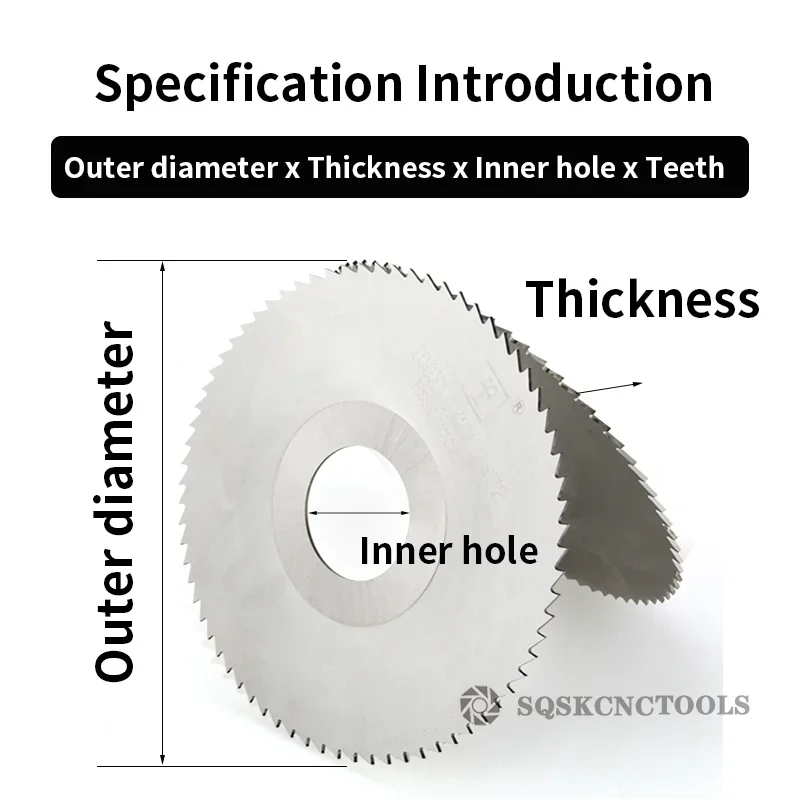 HSS Milling Cutter 125mm Thickness 0.8mm-4.0mm  Inner hole 27mm Slotting Cutter Saw Blade Milling Cutter