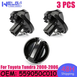 3PCS 559050C010 Air Conditioning Control Panel Knob Button Switch Control Knobs Dials Heater A/C Fan for Toyota Tundra 2000-2006