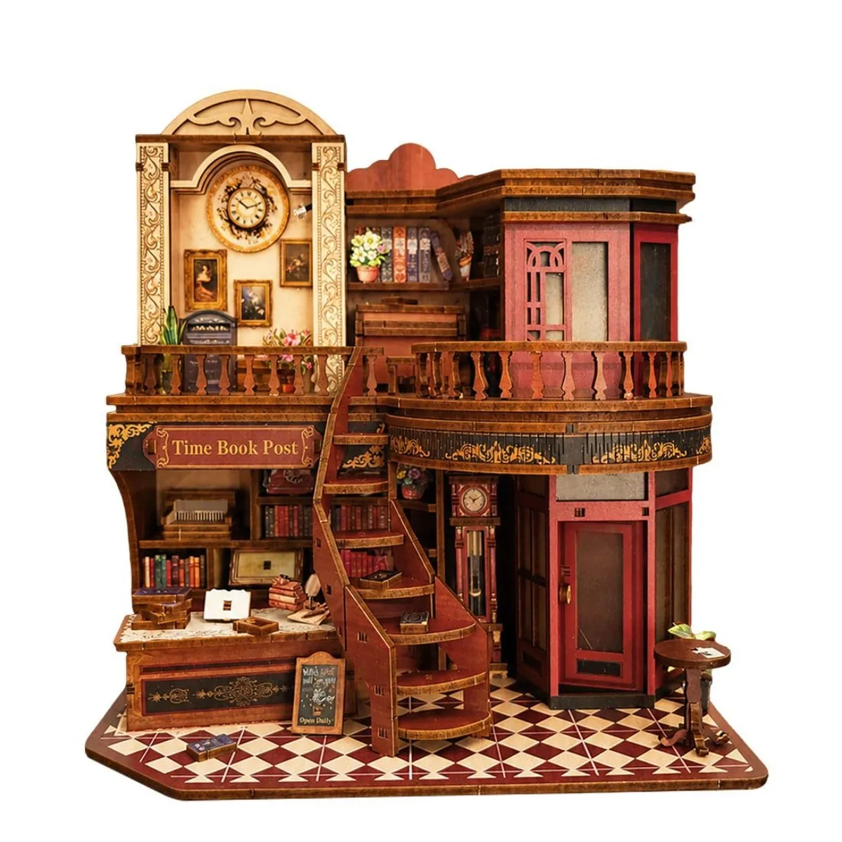 

Book Nook DIY Miniature Kit Wooden Dollhouse Craft Handmade Scene Creative Gift Aesthetic Home Decor Desktop Display Kit