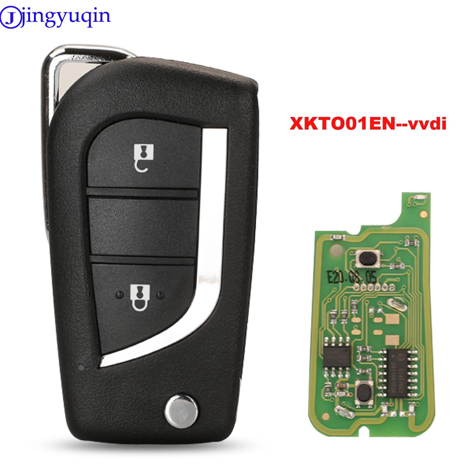 jingyuqin Xhorse XKTO00EN XKTO10EN XKTO01EN Wire Remote Key VVDI2 For Toyota Type 3 Buttons Universal Remote Key VVDI