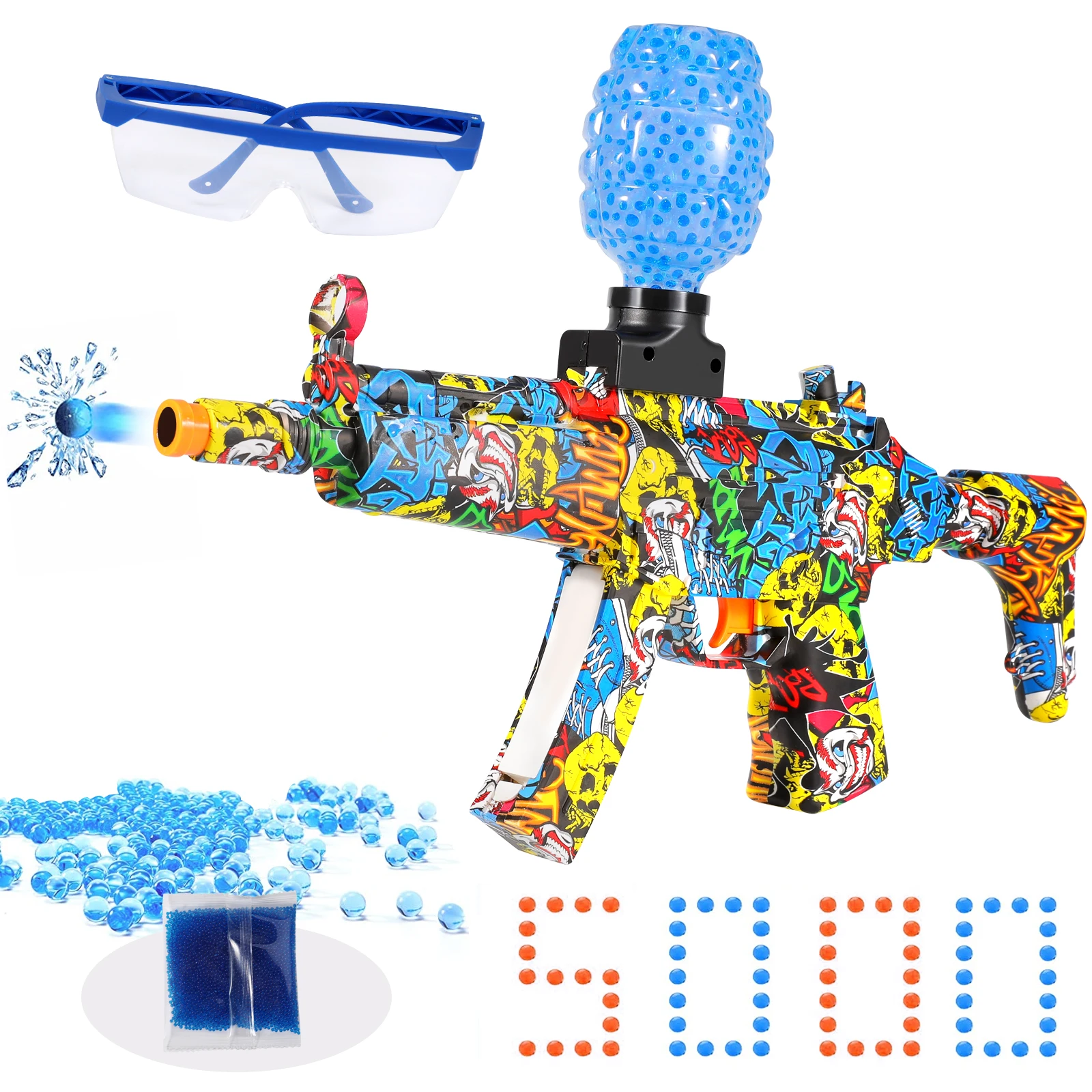 Electric Water Ball Beads Gel Splatter Gun Toys for Boys Pistol Shooter Weapon CS Fighting Outdoor Game Airsoft for Adult