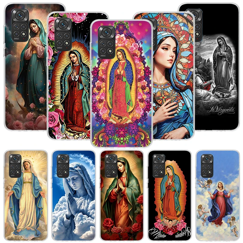 Virgin De Guadalupe Virgen Mary Phone Case For Xiaomi Redmi Note 13 12S 12 11S 11E 11 Pro Plus 11T 10S 10 9S 9 + 8T 8 7 Art Patt