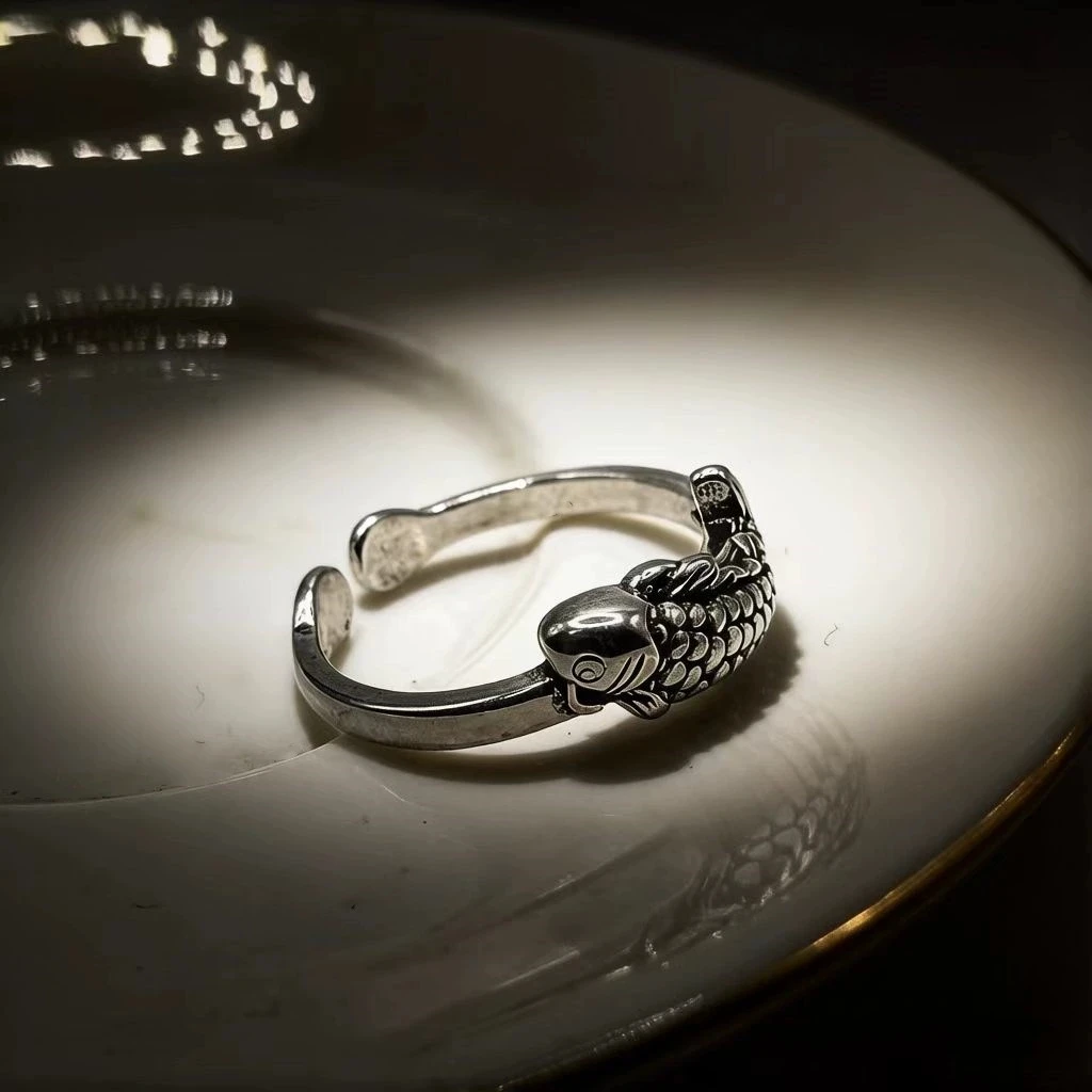 XIYANIKE Vintage Koi Fish Adjustable Finger Rings For Women Lady Ethnic Fashion New Jewelry Gift Party Wholesale Kольцо