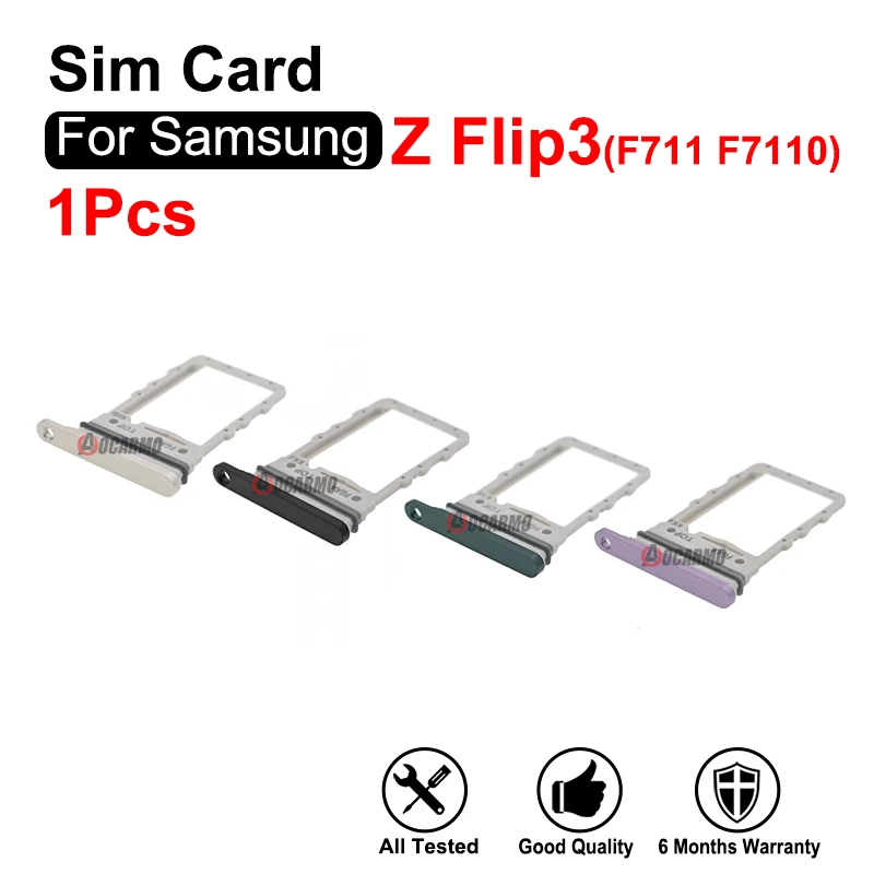 1 peças de reposição do entalhe do suporte do cartão sim da bandeja dos pces para samsung galaxy z flip3 f7110