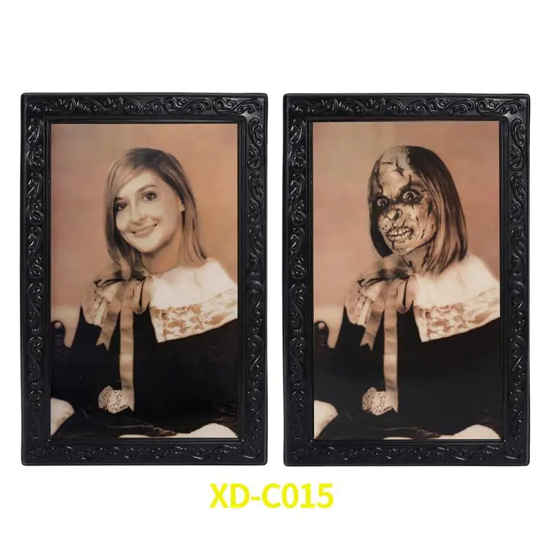 Ghost Photo Frame Horror Pictures Frames Changing Face Ghost Halloween Party Decor Halloween Haunted House Decoration Props