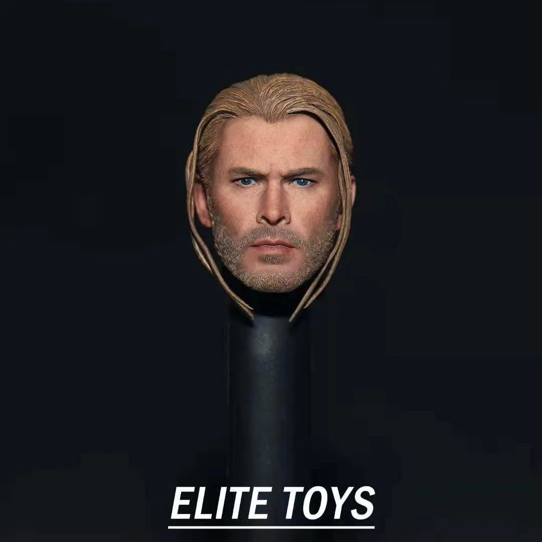 ELITE TOYS 1/6 Chris Hemsworth Braid Hair Head Sculpt Carving Model Fit 12'' Male Soldier Action Figure Body Dolls