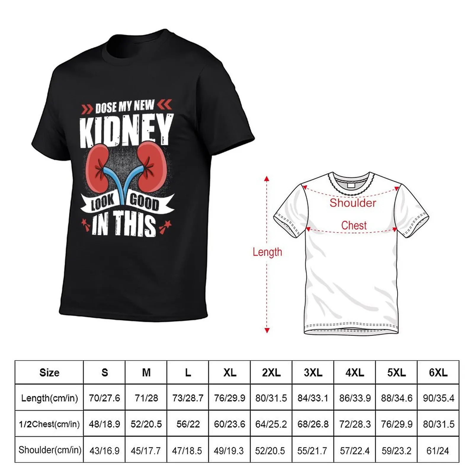 New Kidney Recipient Organ Transplant Renal Surgery CKD Gift T-shirt tops summer top Blouse t shirts for men