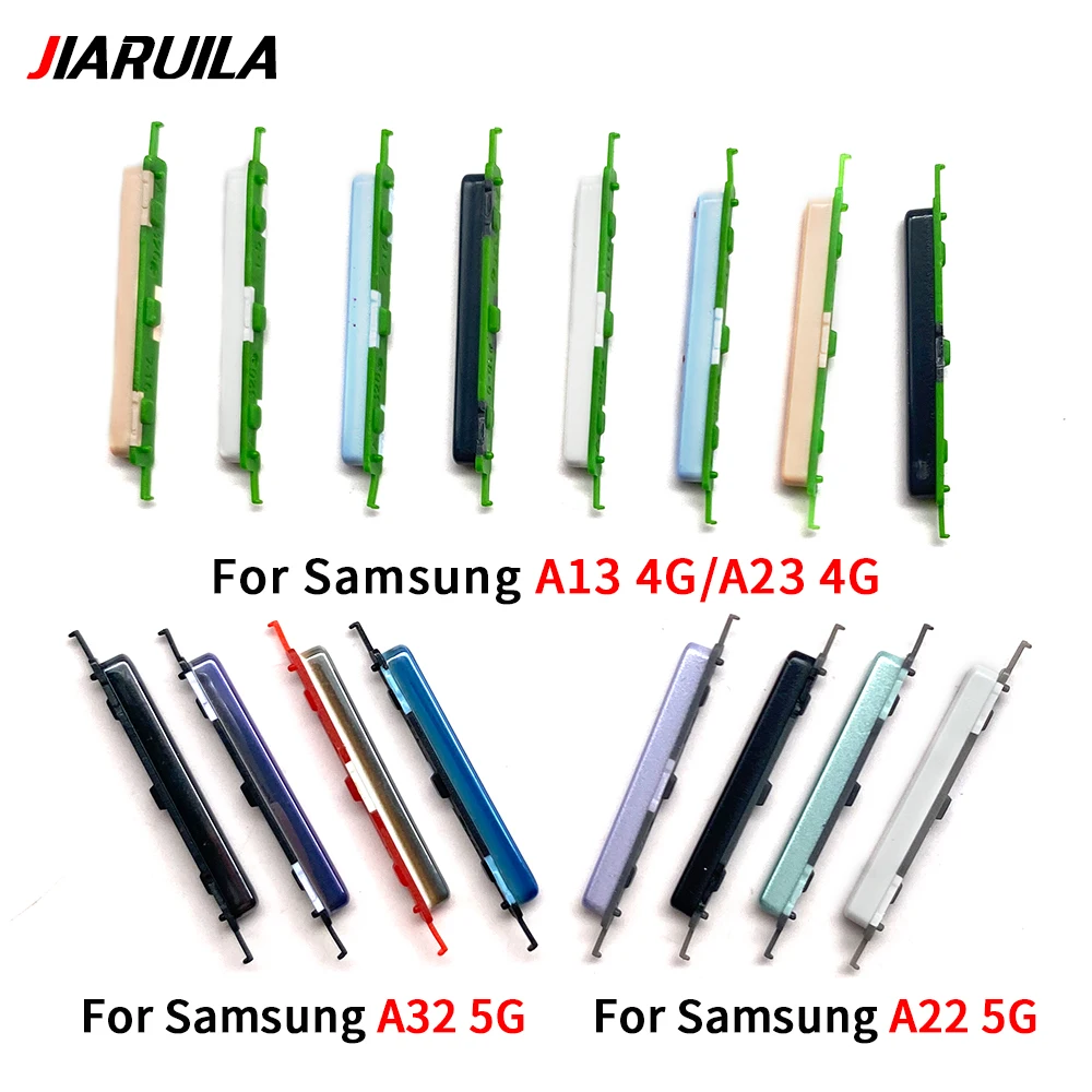 80Pcs,Power Button Keys + Volume Side Button For Samsung A13 A23 4G A14 5G A21 A21S A22 5G A24 A25 A31 A32 4G A33 5G A34 A35 A41