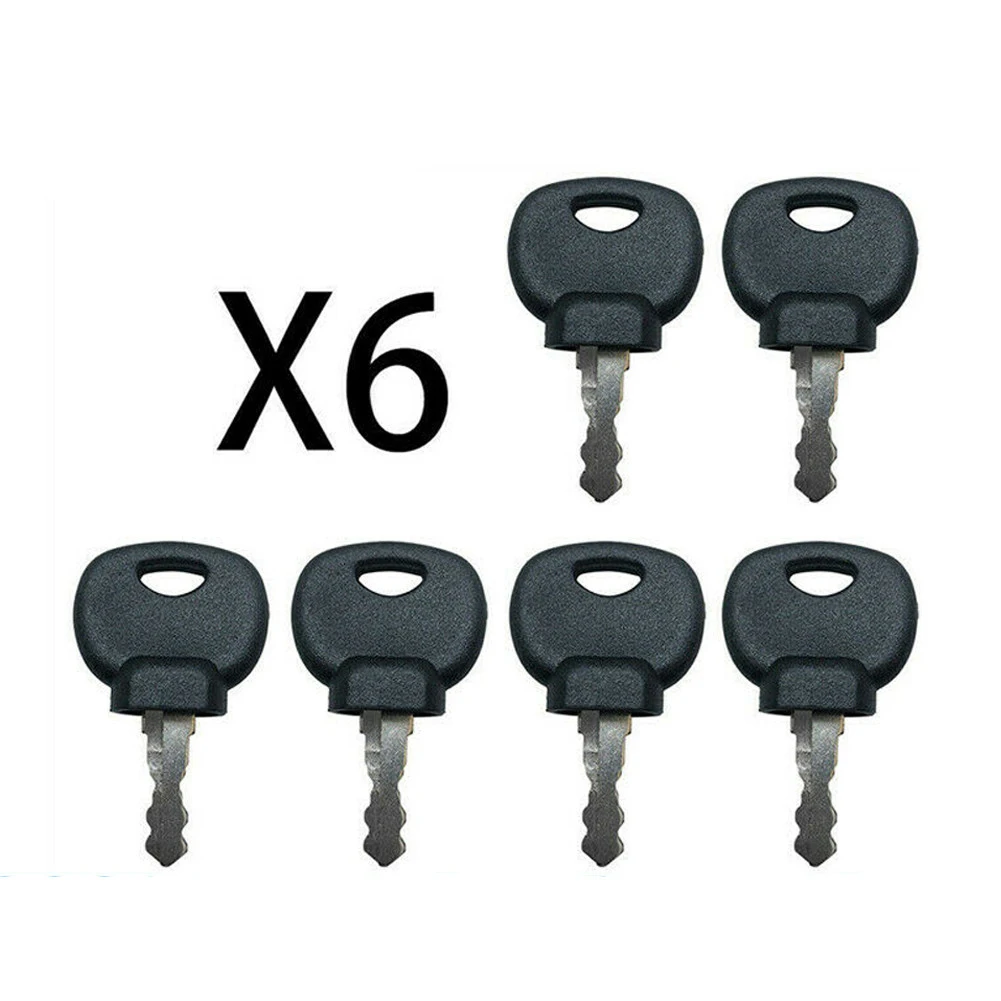 6pcs Ignition Key Plant Application Spare 14607 For Jcb For Bomag Tractor Heavy Equipment Ignition Start Switch Door Lock