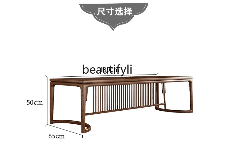 New Chinese Style Tea Table Short Tea Table Tatami Desk Writing Desk Zen Solid Wood Furniture