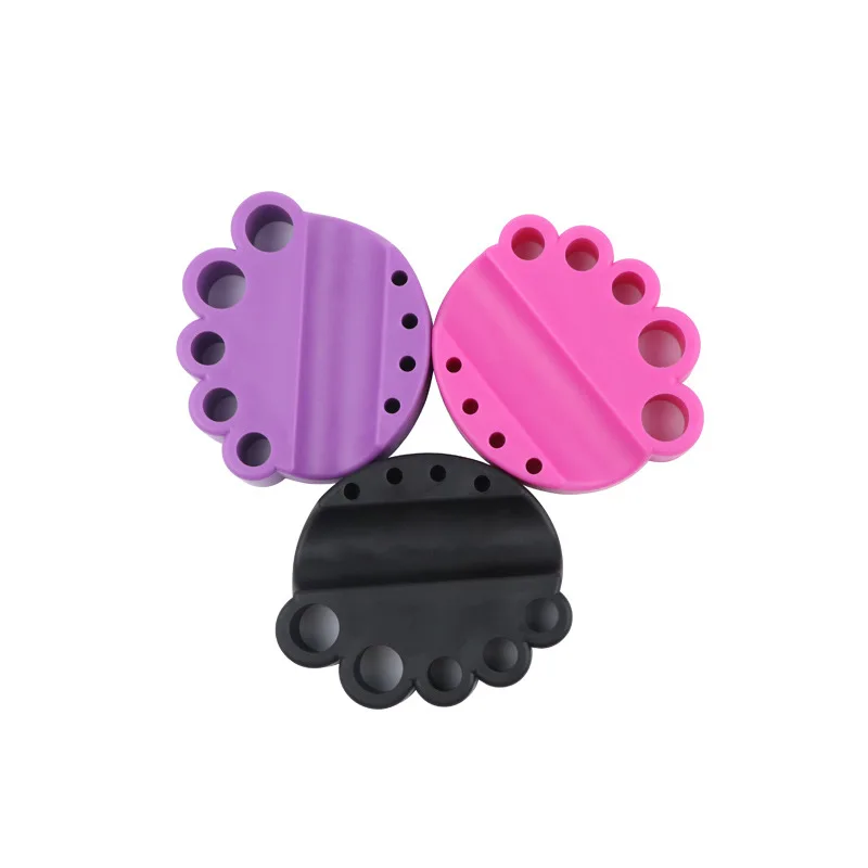 9 Holes Oval Silicone Cover Standing Rack Tattoo Ink Cup Pigment Eyebrow Machine Pen Stand Holder for Tattoo Machine Accessories