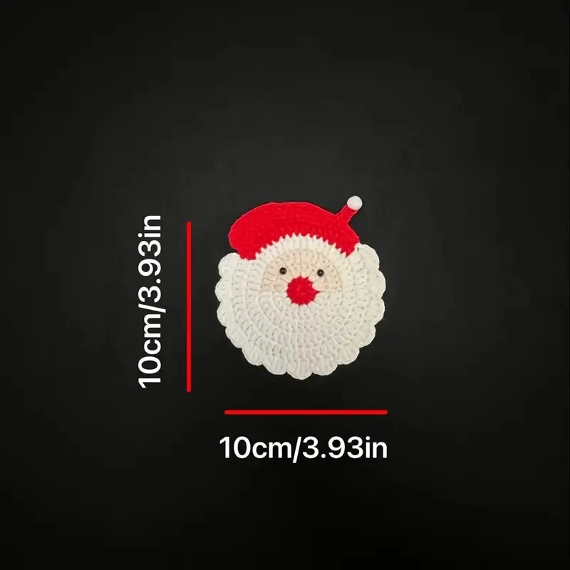 Christmas Coasters, Woven Non-slip Heat-resistant Coasters, Christmas Table Decorations, Suitable for Holiday Dinner Parties.